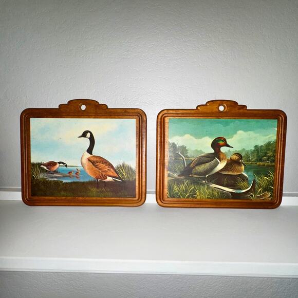 Vintage Duck Wall Plaques Set – Rustic Cabin Art – A.J. Rudisill - Picture 3 of 15